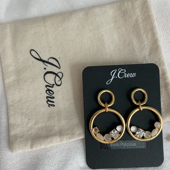 J.Crew Nested stone drop earrings - Picture 2 of 8